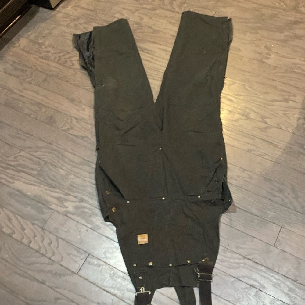 Bear workwear  winter Chocolate Brown carpenter Overalls Pants  men Sz 38X30